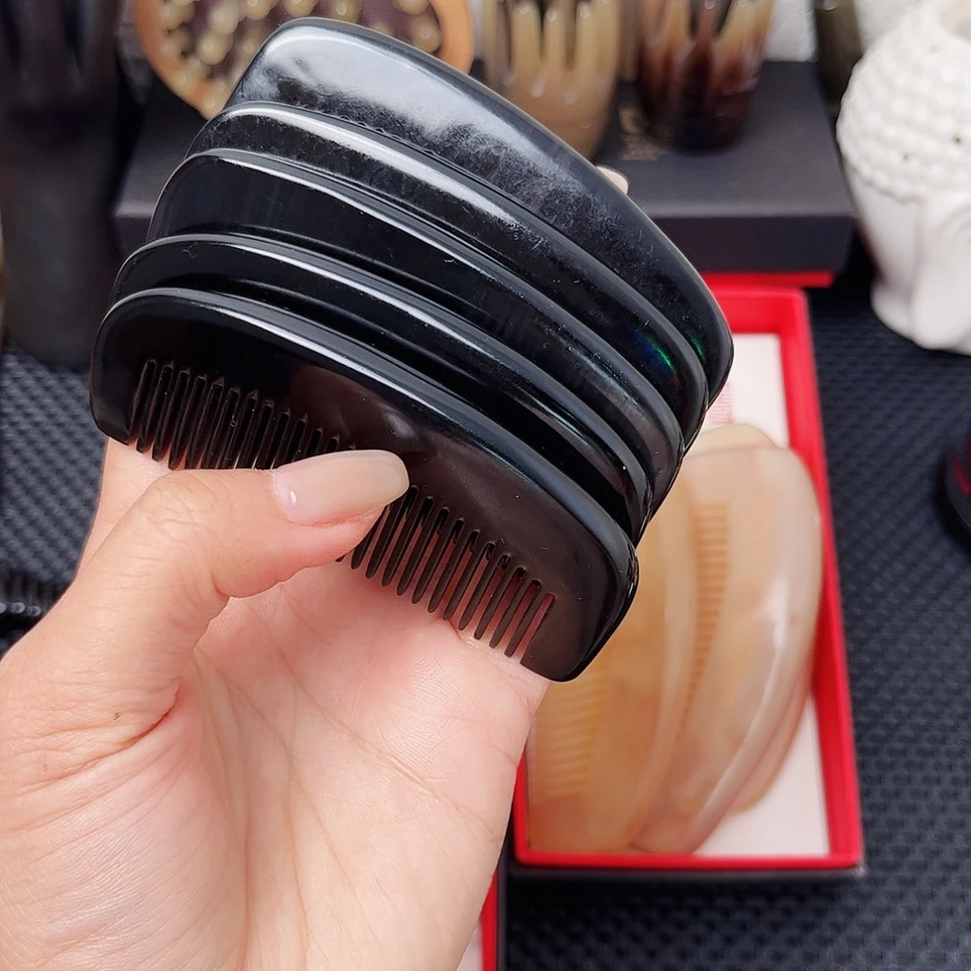 纯牛角手工制作牛角梳