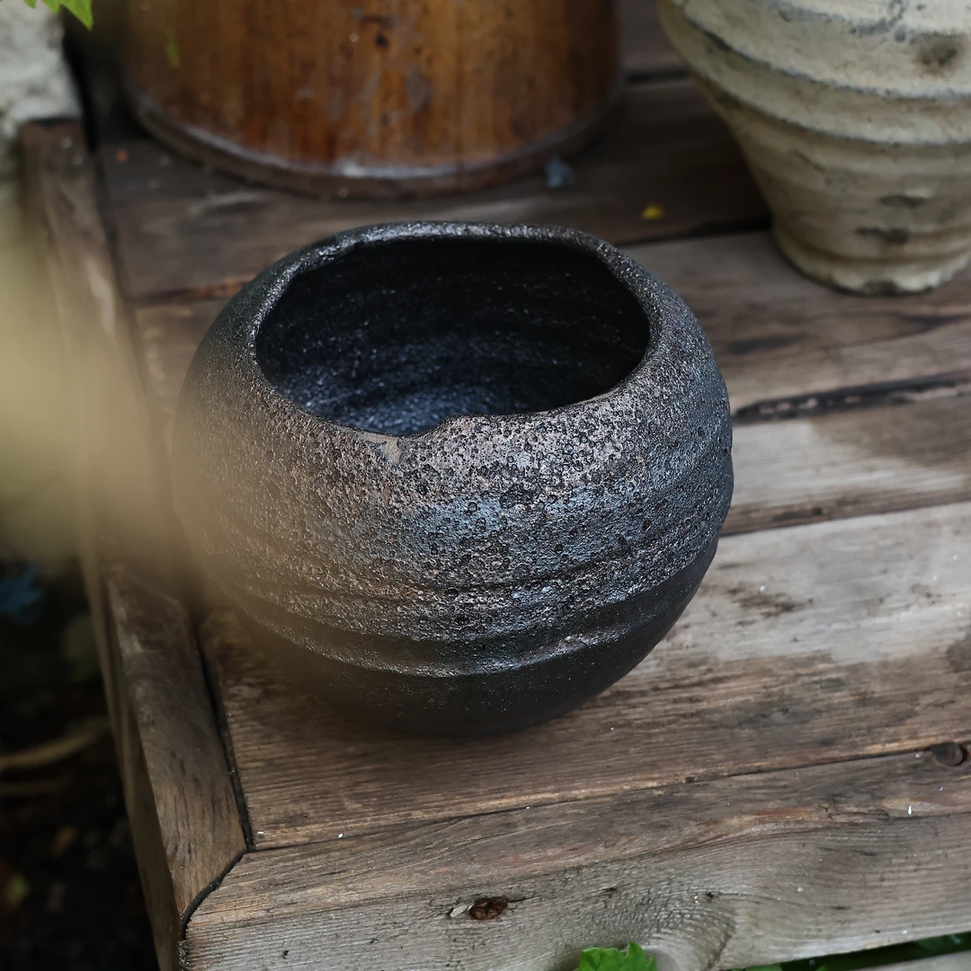 【柿间浅憩】原创全手工*柴烧*建水*茶道*400ml