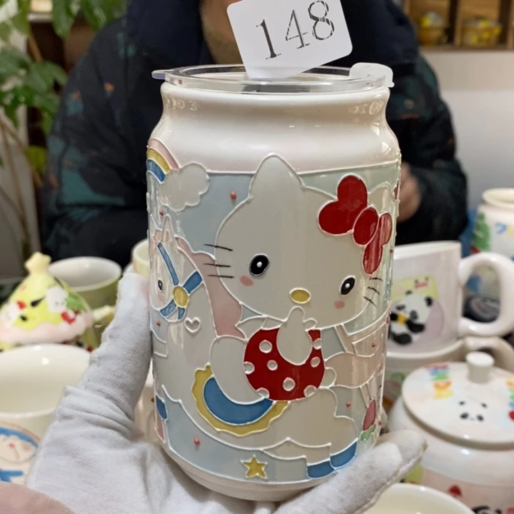 杯?****巫景德镇釉下彩手绘