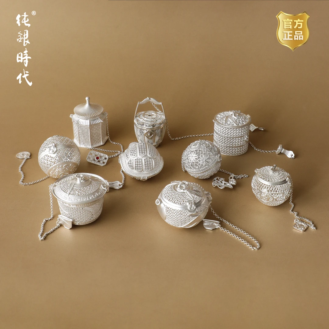 茶滤高档足银999泡茶球新型单个万用茶漏超细精密茶滤球