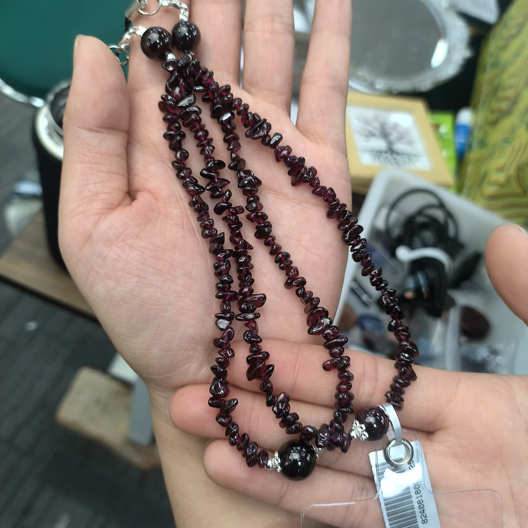 【书记甄选】天然石榴石碎石手机链 多样式发一件 ww998