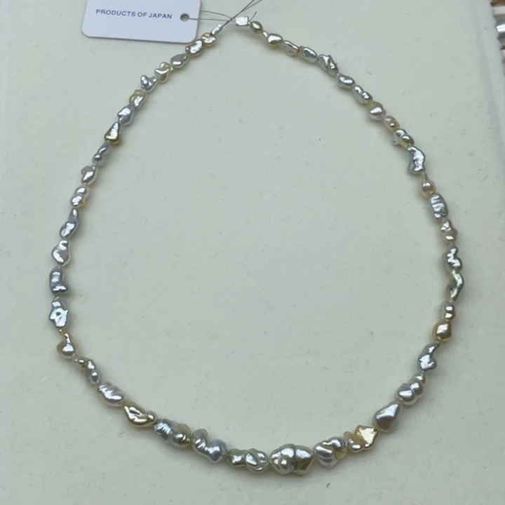 未镶嵌项链海水珍珠野生keshi