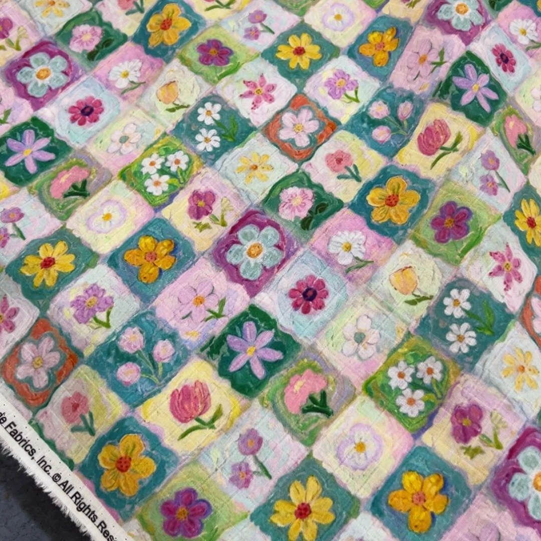 棉一米价纯棉柔软格纹双层纱1.67宽果子E