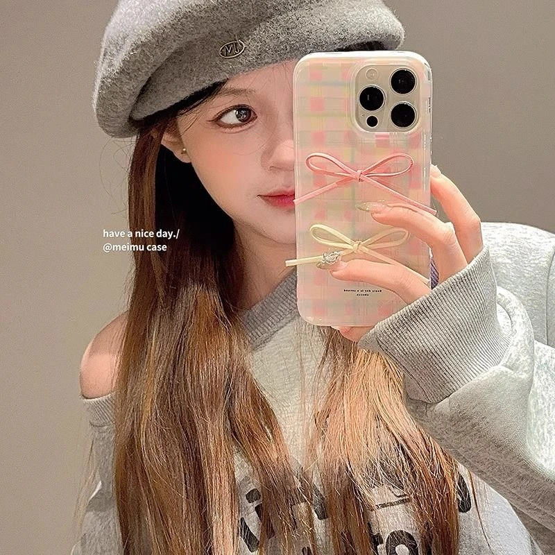 蝴蝶结适用苹果华为vivo小米oppo女iphone15/16/14手机壳