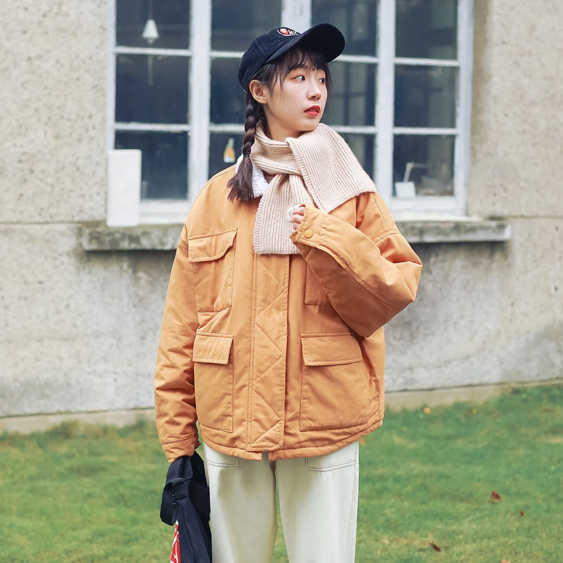 直播扣号链接棉衣棉服休闲日系百搭宽松冬季加厚保暖短款秋冬