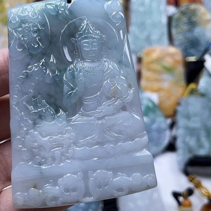广***业颈饰未镶嵌翡翠天然