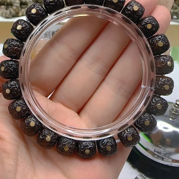 星月菩提手串10a爱谁谁黑巾星月菩提1.0魔纹单圈钉