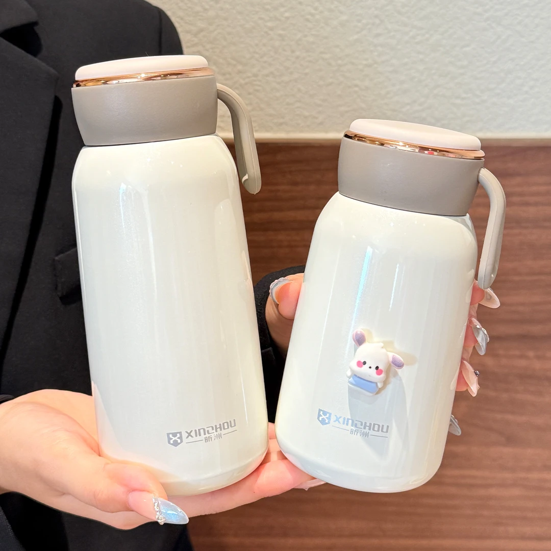 简约保温杯女生2025新款高颜值泡茶杯男士便携随行杯学生儿童水杯