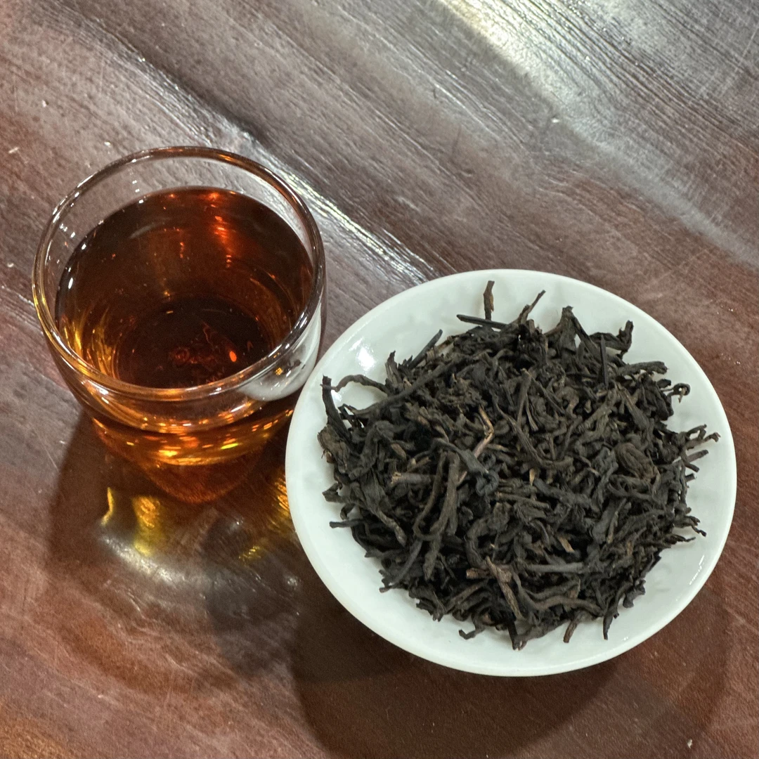 2005年大雪山紫芽老熟茶散茶100克普洱茶熟茶