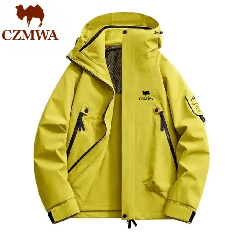 骆驼骑师三合一冲锋衣外套男女透气运动户外防水防风情侣登山服k