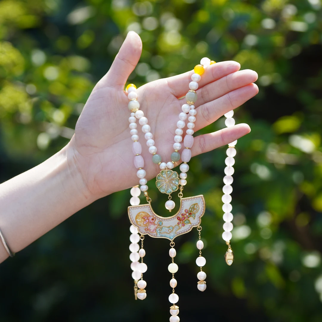 【青珐翠】桂香月影精致礼物生日掐丝螺钿珠宝首饰饰品手工时尚古风