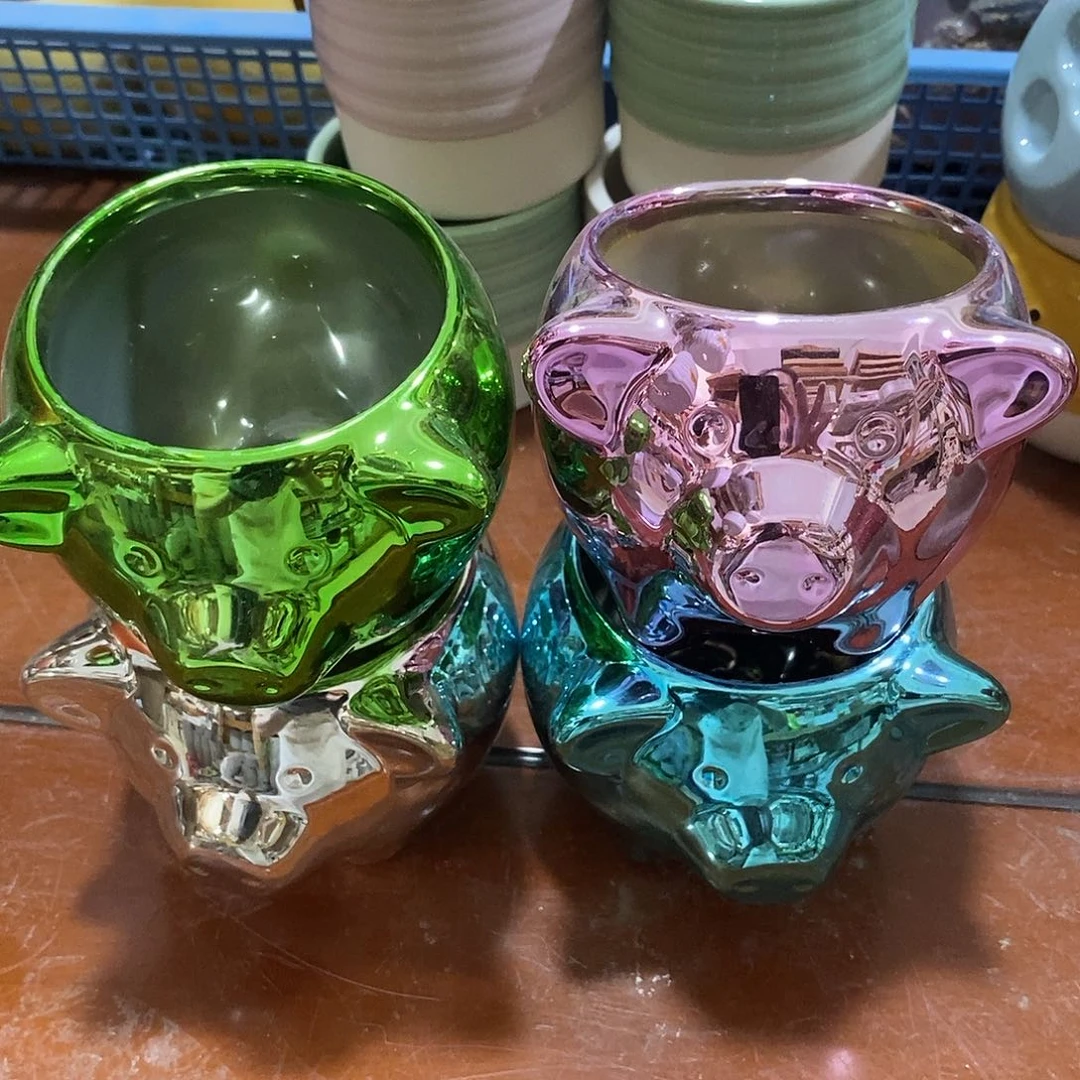 摆件陶盆有孔 瑕疵介意勿拍