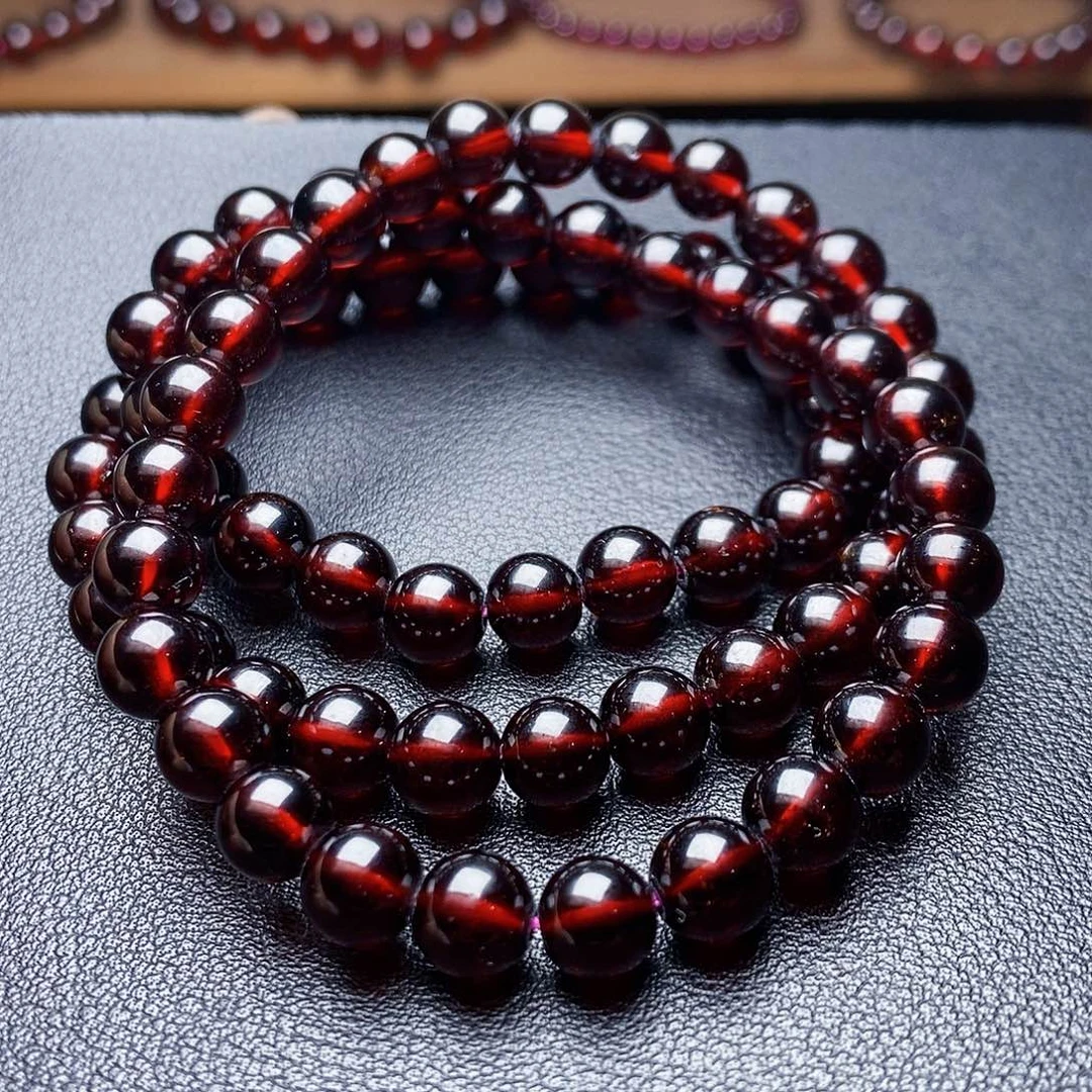 未镶嵌手链石榴石奈*7.0 3圈福利