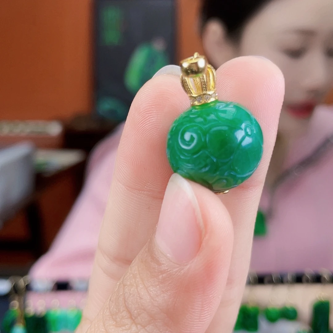 翡翠未镶嵌耳饰饰品