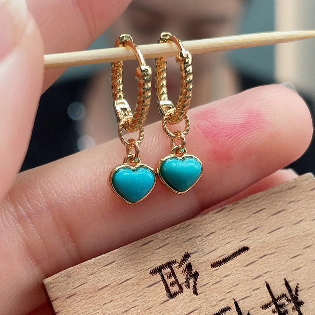 未镶嵌绿松石耳饰