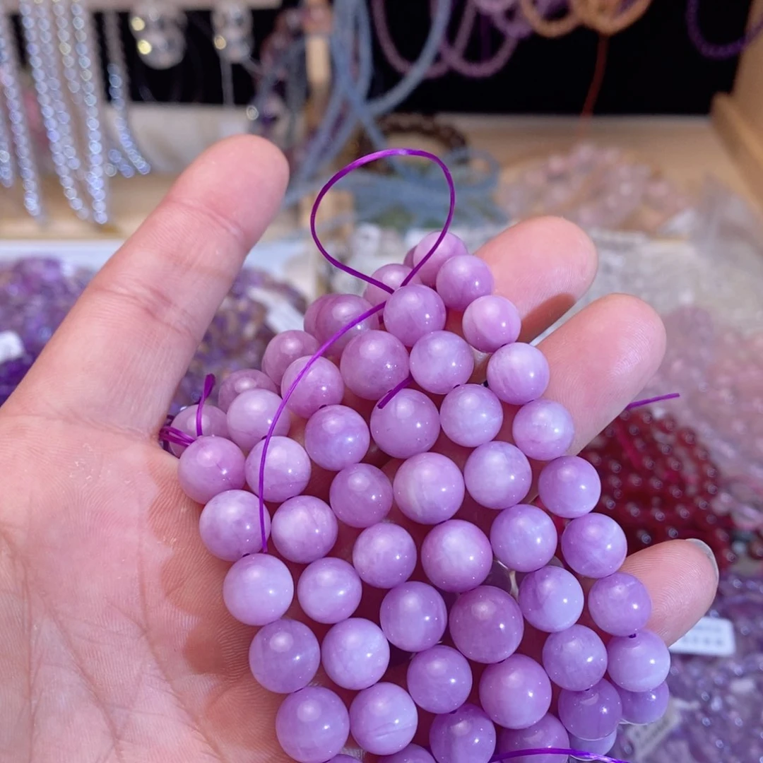 水晶手链未镶嵌紫锂辉卡10