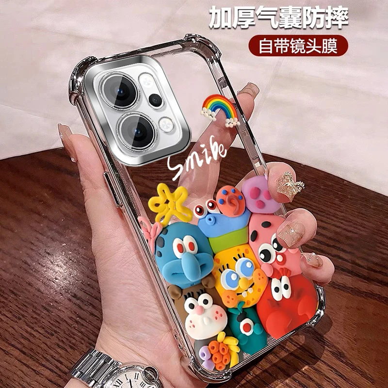 自带镜头膜适用opporeno14pro手机壳四角防摔套全包RENO14透明INS