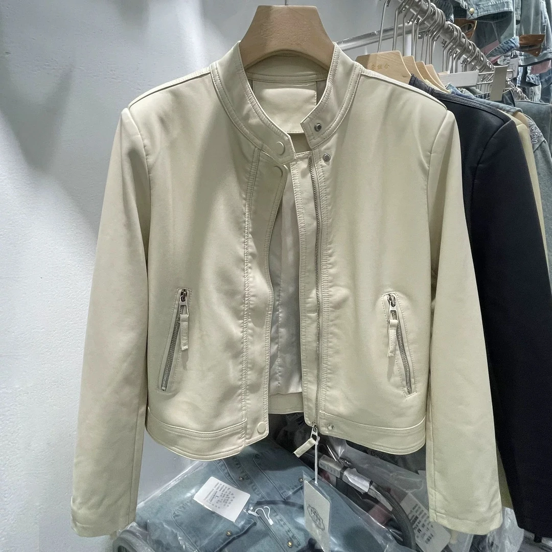 青青家 新款立领皮衣