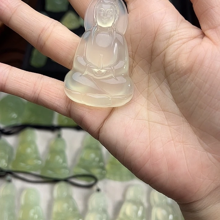 ༺***༻合金岫玉颈饰吊坠