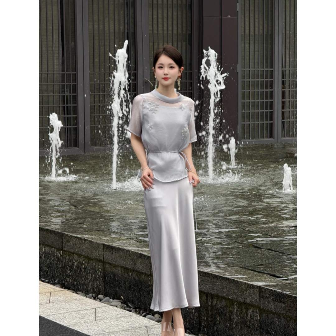 【江婉专属】中国风休闲时尚套装短袖半裙款FJ52CS091/FJ52BQ066