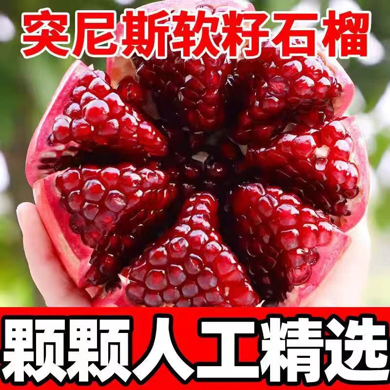 会理突尼斯软籽石榴/爆甜多汁新鲜采摘/不吐籽/多仓发货
