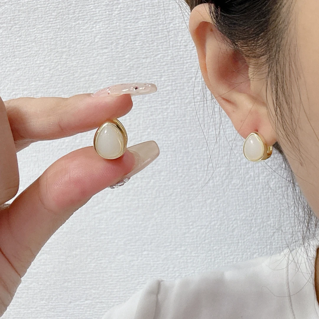 铜合金耳饰 【A12】日韩女简约法式素款小众经典轻奢耳饰几何形