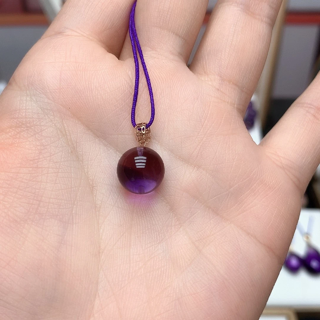 18K金镶嵌吊坠(赠链)紫晶