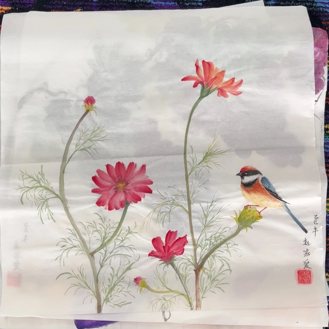 国画绘画作品婉。