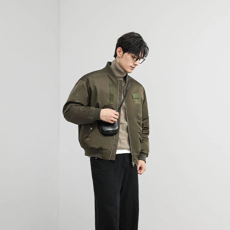 羽绒服男女情侣同款棒球领冬季时尚百搭户外轻薄短款外套8827