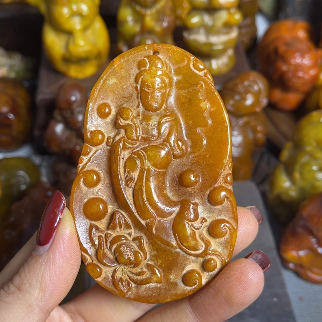 蛇纹石玉合金颈饰