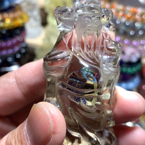 水晶财神摆件未镶嵌宇*志摆件