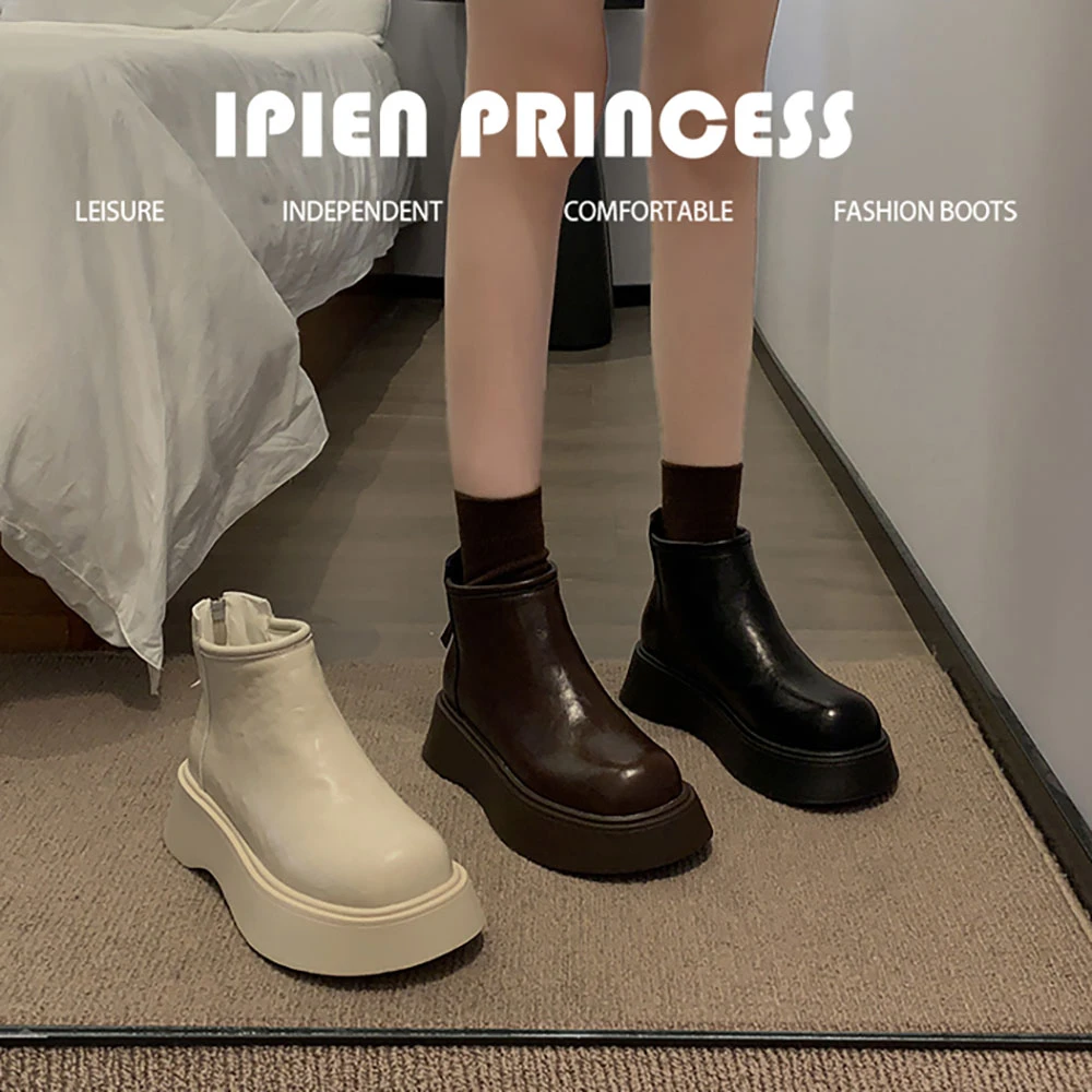 网红女款爆款2025冬季新款时尚百搭复古休闲厚底增高玛丽珍毛毛鞋