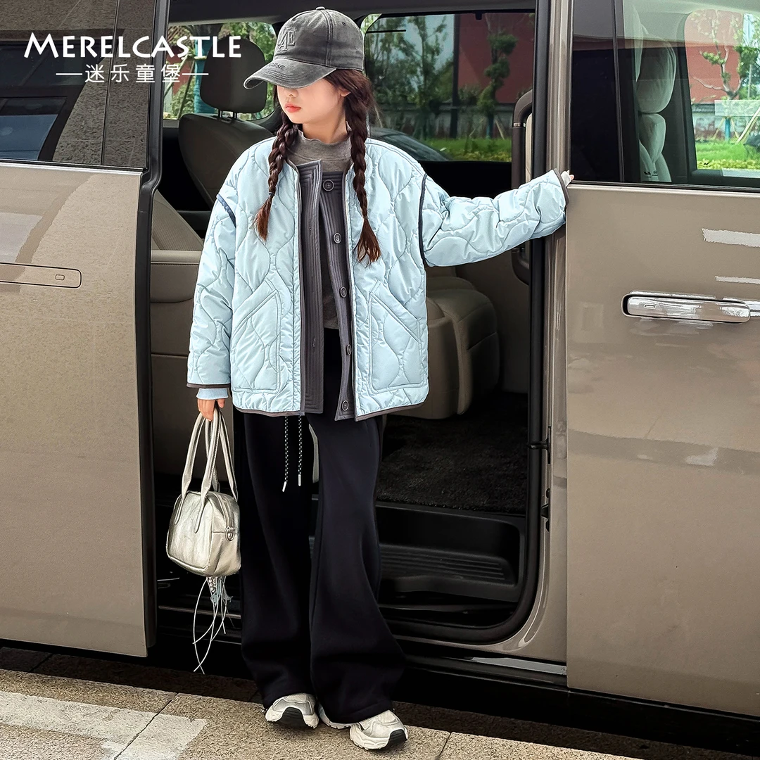 25MF005女童棉服2025秋冬新款洋气女孩冬装加厚外套中大儿童潮