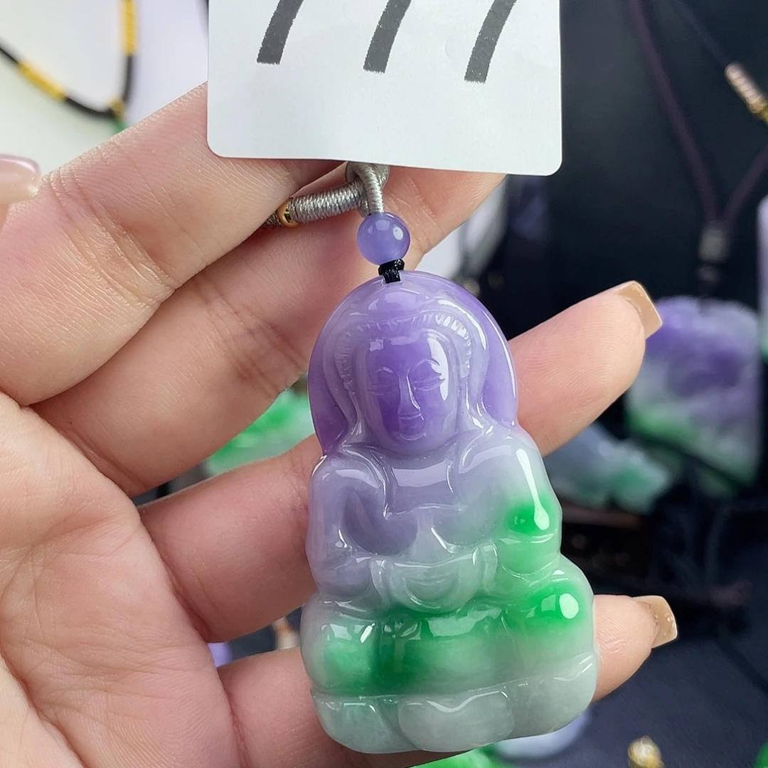 翡翠未镶嵌吊坠(赠链)