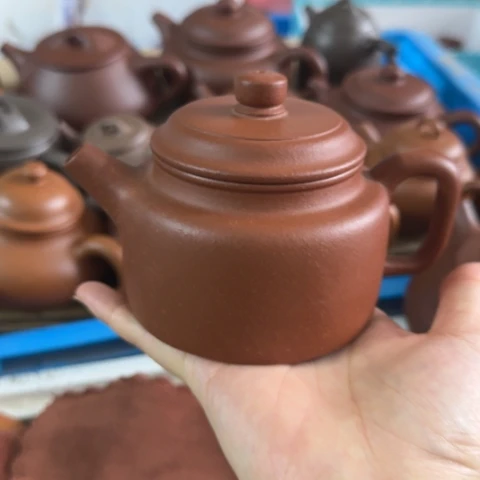 茶壶紫砂红降坡泥300cc
