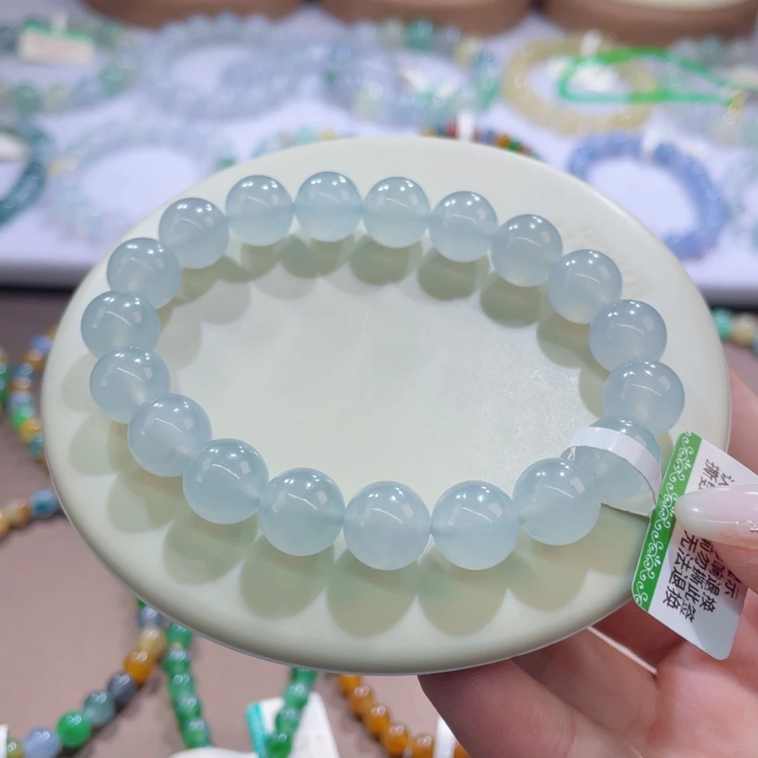 未镶嵌手链翡翠天空蓝卡10