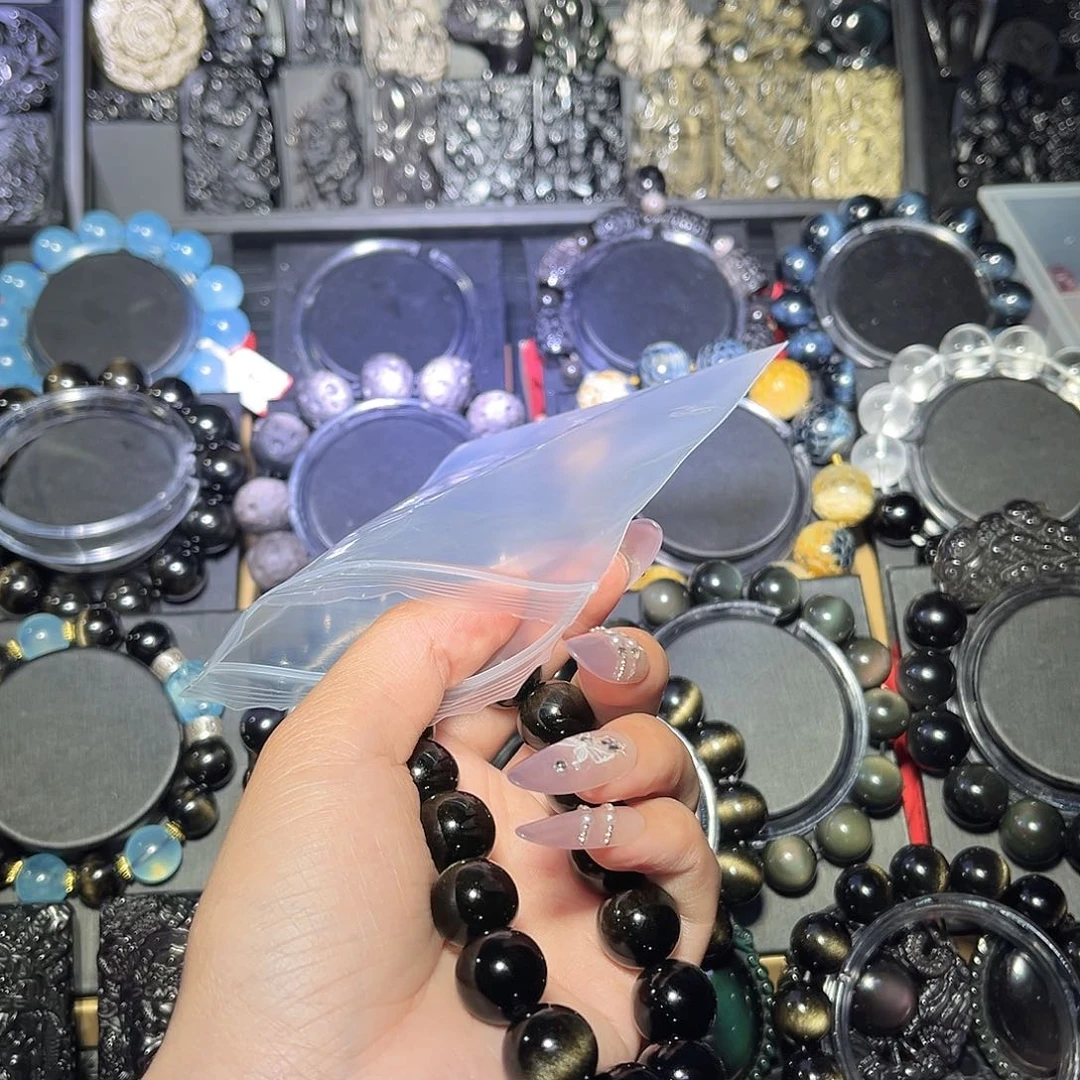 黑曜岩未镶嵌手串无*-金曜日14m