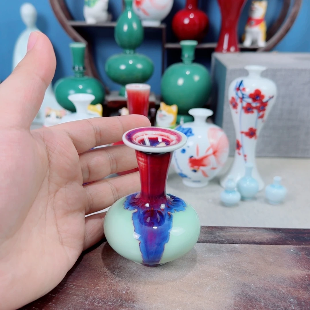 陶瓷手工小花器摆件