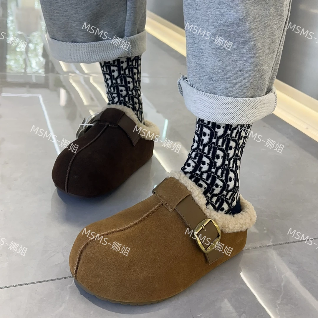 玛莎玛索80-672加绒毛毛拖