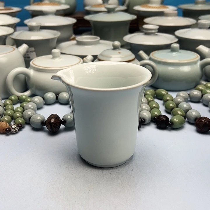 杯月白釉公道杯原矿原釉原产地