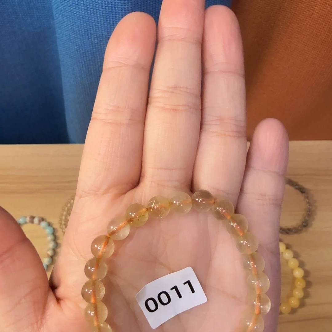纯铜金发晶手串卡7