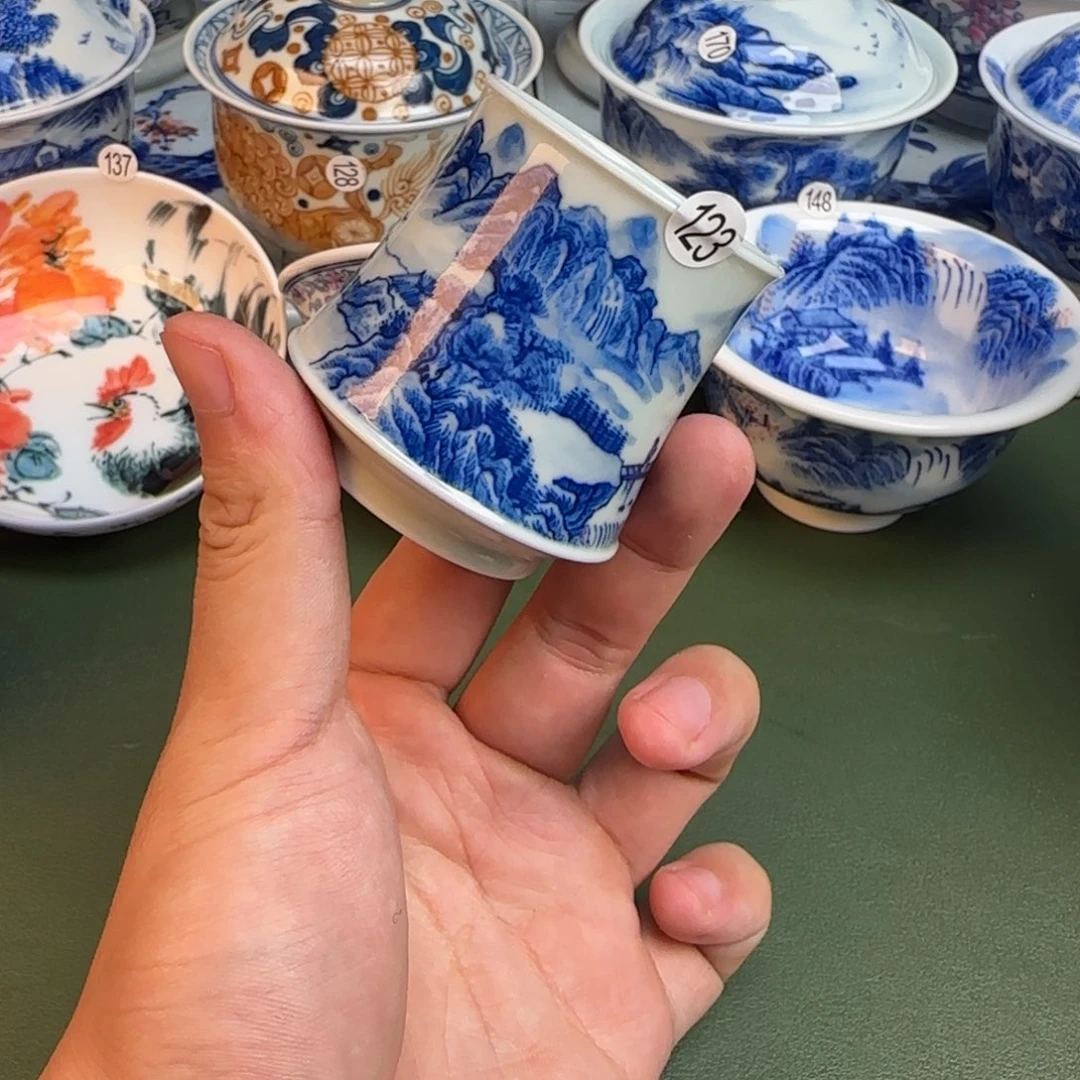 彦祖纯手工手绘茶具123