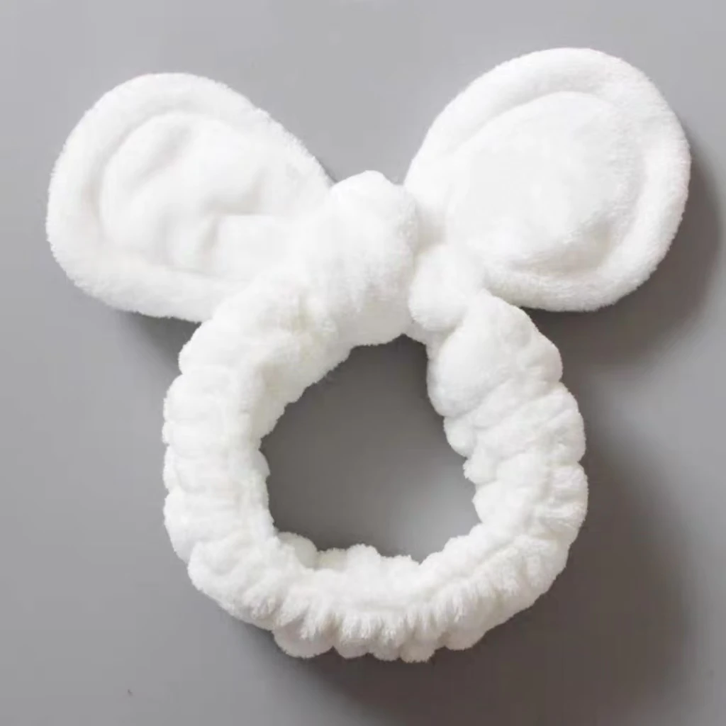 【言言分享】简约洗脸发带可爱兔耳朵洗漱发箍束发带