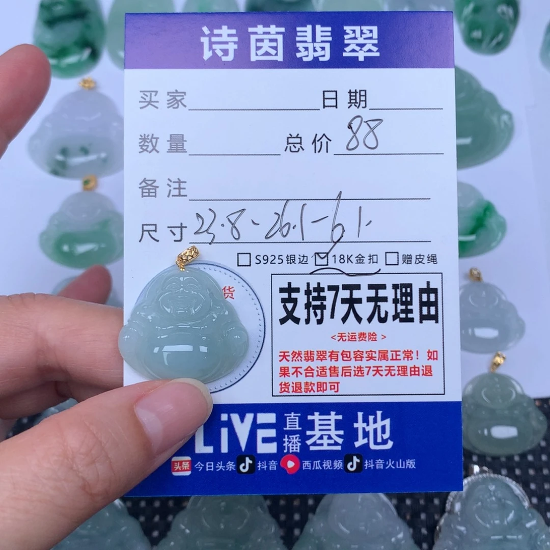 翡翠未镶嵌颈饰天然