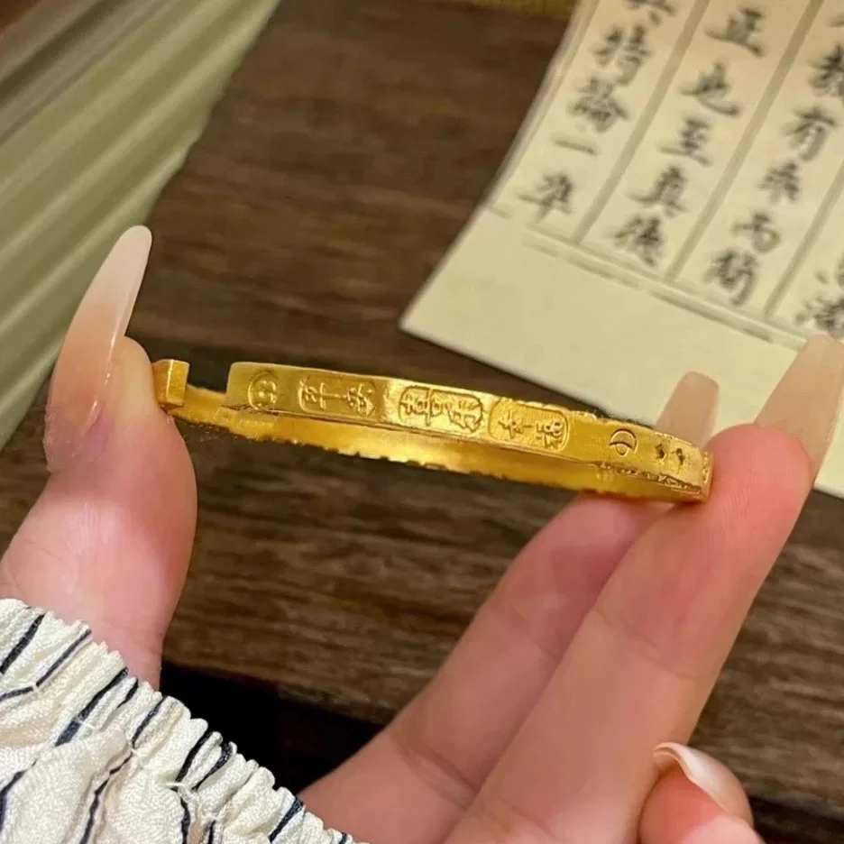 高定轻奢.电镀真k吉言手镯K258