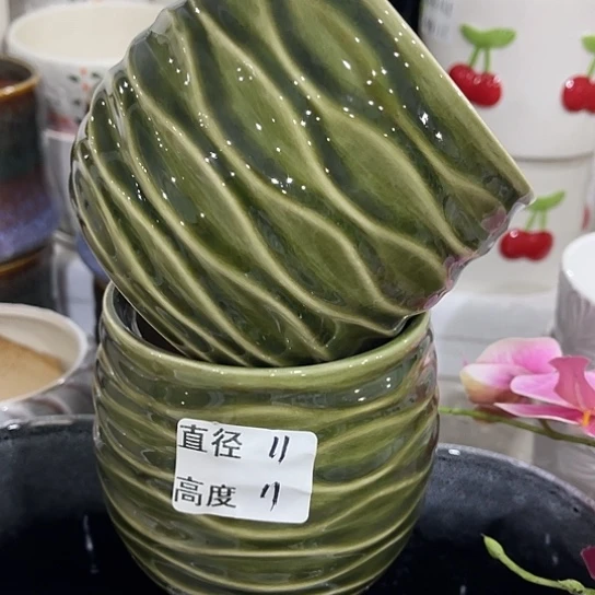 多肉绿植陶瓷花盆9.9包邮，有孔