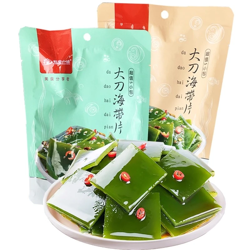 石磨小镇大刀海带片108g山椒味香辣味开袋即食办公室休闲小零食