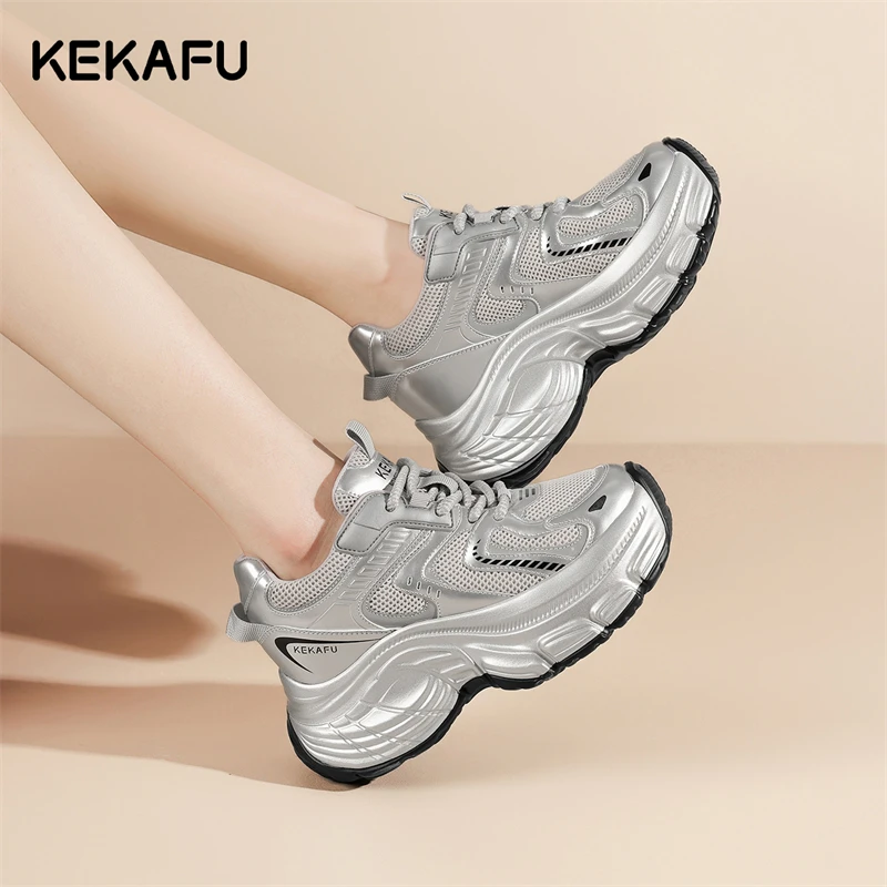 珂卡芙老爹鞋女款2025新款春秋超火厚底休闲女鞋子爆款春季运动鞋