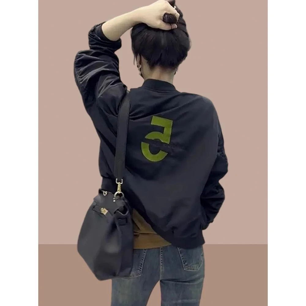 时尚棒球服女士短外套2024春秋季新款爆款小个子短款上衣女装洋气