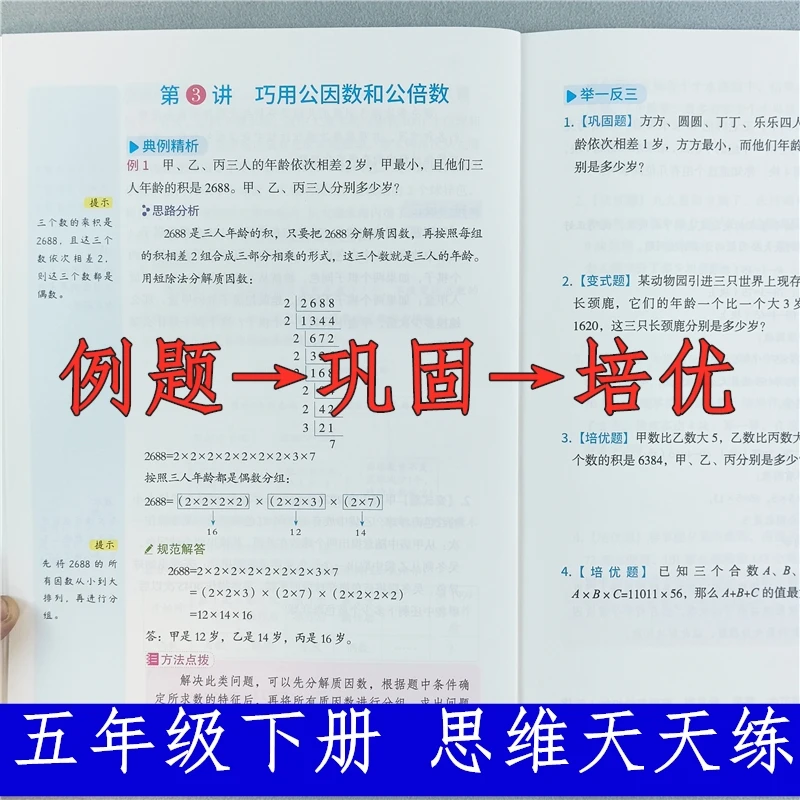 五年级下册数学思维天天练同步练习人教版数学母题应用题举一反三